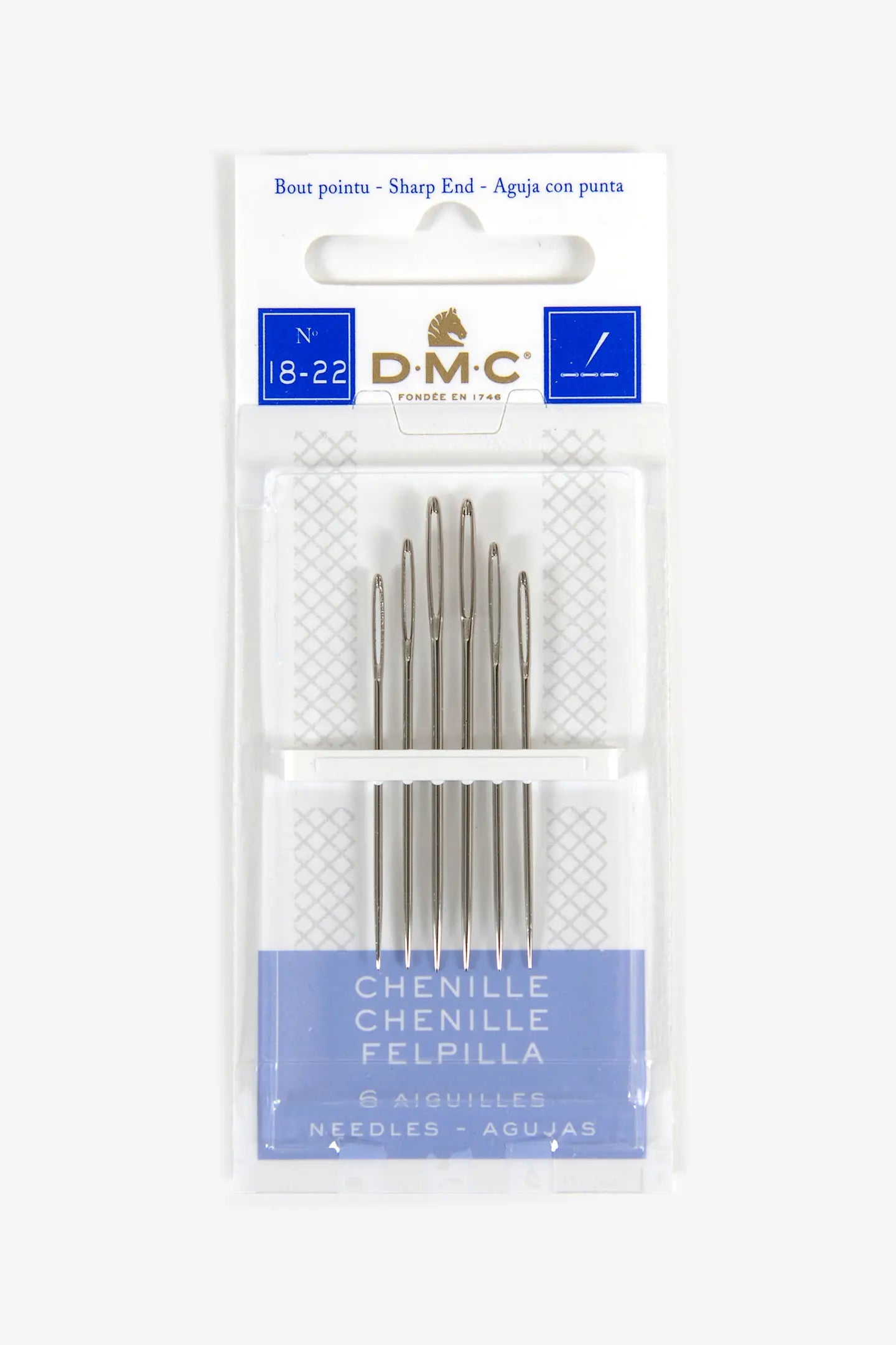 Paño de 6 Agujas de chenilla DMC #18-22