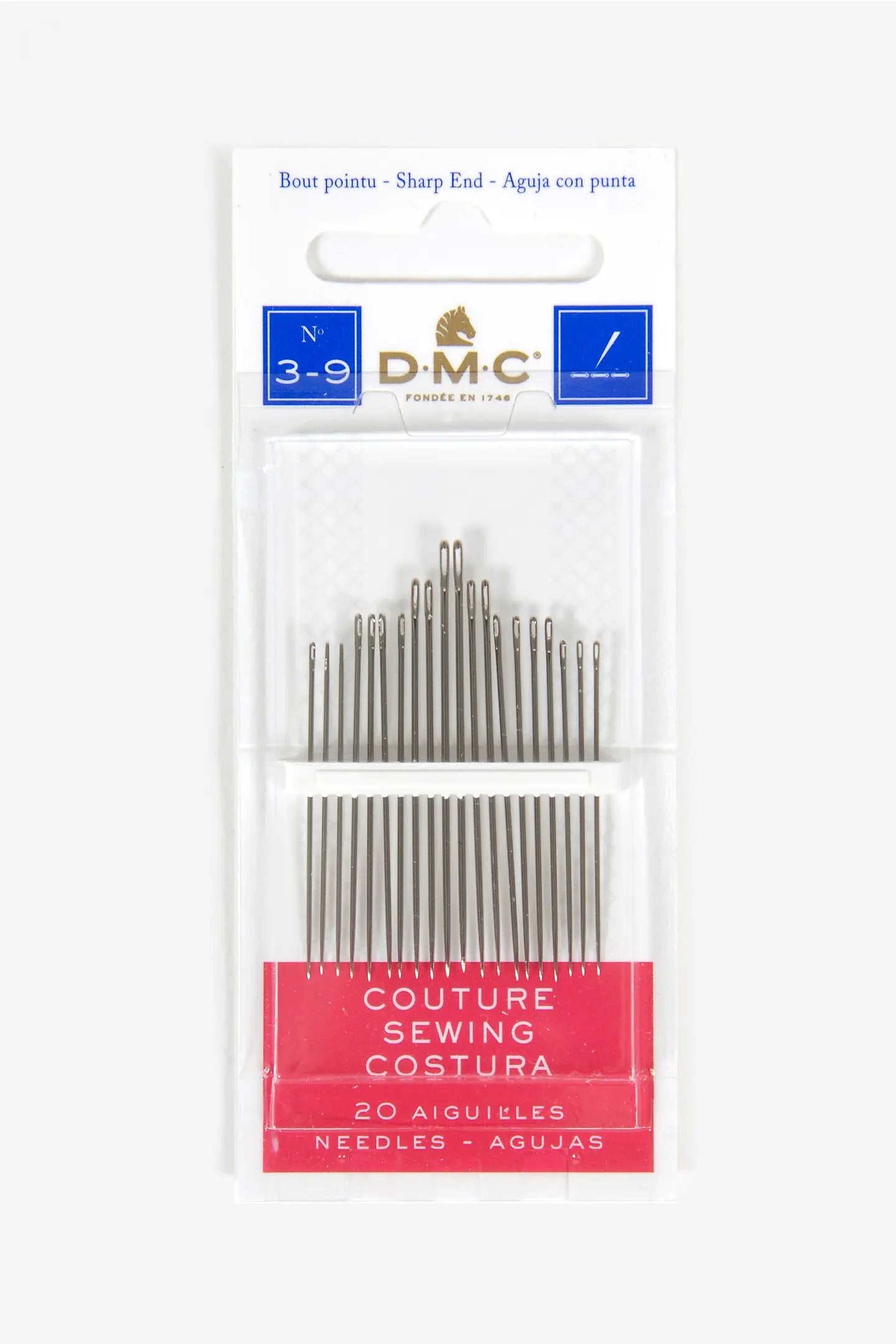 Paño de 20 Agujas de coser DMC #3/9