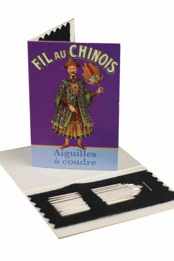 Folleto de 20 Agujas Sajou de coser Fil Au Chinois